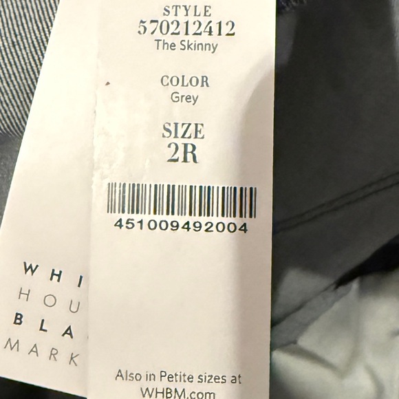 WHITE HOUSE BLACK MARKET Women’s The Skinny Jeans Size 2 NEW - Picture 5 of 6